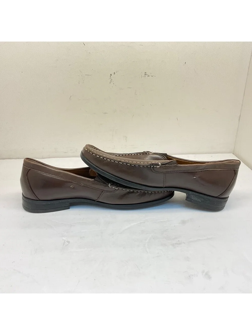 Nunn Bush Men's Glenwood Casual Loafers 84514-200 Brown Leather Size 9W